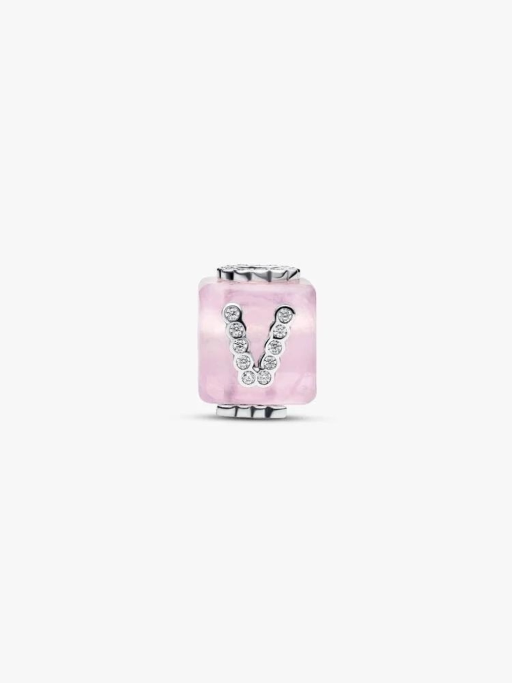 Pandora Pink Murano Glass Love Cube Charm - Picture 5 of 6